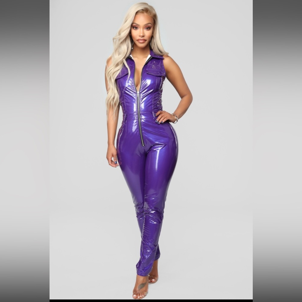 FASHION NOVA Women Purple Jumpsuit, Size XS